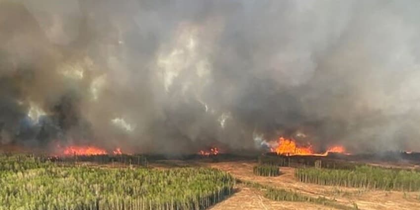 آتش‌سوزی‌ جنگلی در کانادا و تخلیه شبانه هزاران نفر